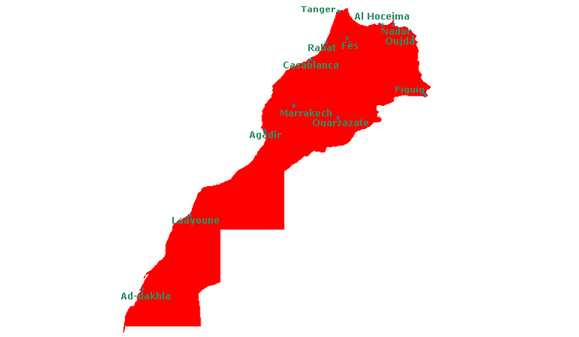Carte du Maroc
